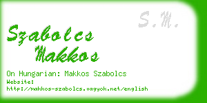 szabolcs makkos business card